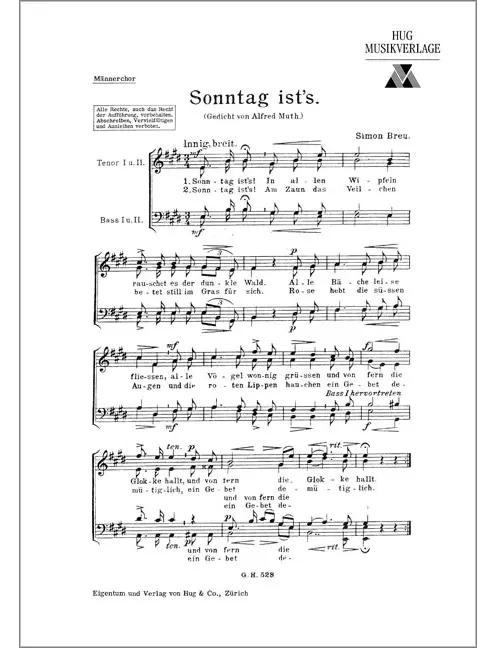 Sonntag ists